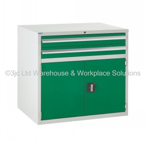 Euroslide Storage Cabinet 2 Drawer & Cupboard 825mm